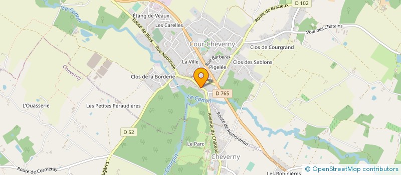 localisation de l'entreprise MONSIEUR JEAN-CLAUDE BEAUGRAND  COUR-CHEVERNY