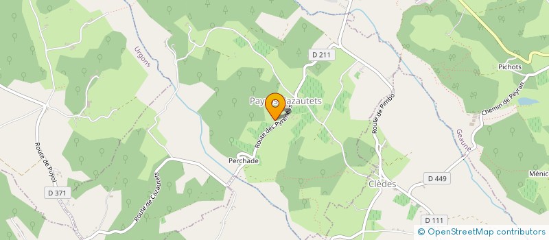 localisation de l'entreprise MONSIEUR JEAN-CLAUDE BERGERET  PAYROS-CAZAUTETS