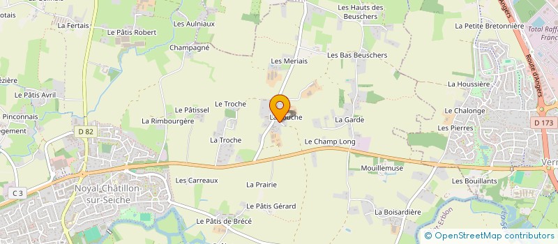 localisation de l'entreprise MONSIEUR JEAN CLAUDE BERNARD FAVREAU  NOYAL-CHATILLON-SUR-SEICHE