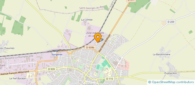 localisation de l'entreprise MONSIEUR JEAN-CLAUDE BIREAU  SURGERES