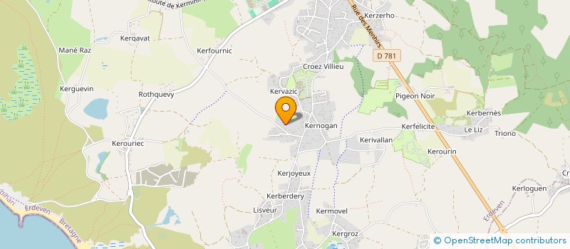 localisation de l'entreprise MONSIEUR JEAN-CLAUDE BLANCHETIERE  ERDEVEN