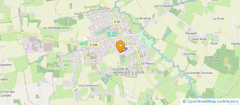 localisation de l'entreprise MONSIEUR JEAN-CLAUDE BORDEAU  SAINT-ERBLON