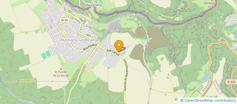 localisation de l'entreprise MONSIEUR JEAN-CLAUDE BORI  HUSSIGNY-GODBRANGE