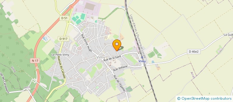 localisation de l'entreprise MONSIEUR JEAN-CLAUDE BOULANGER  VIMY