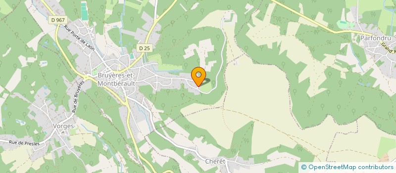 localisation de l'entreprise MONSIEUR JEAN-CLAUDE BOUZY à BRUYERES ET MONTBERAULT