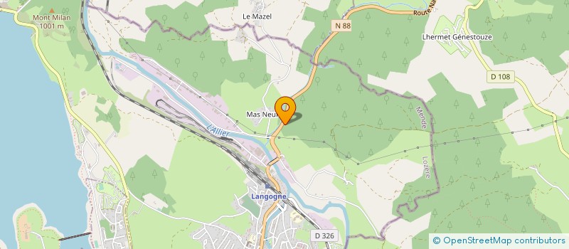 localisation de l'entreprise MONSIEUR JEAN CLAUDE BOYER à LANGOGNE