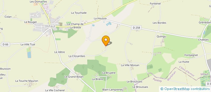 localisation de l'entreprise MONSIEUR JEAN CLAUDE BUREL  ILLIFAUT