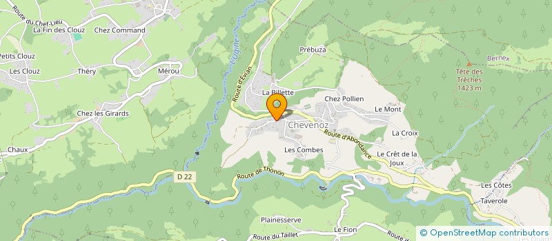 localisation de l'entreprise MONSIEUR JEAN CLAUDE CARTAILLER  CHEVENOZ