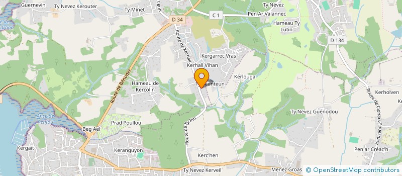 localisation de l'entreprise MONSIEUR JEAN CLAUDE CORIOU  CLOHARS-FOUESNANT