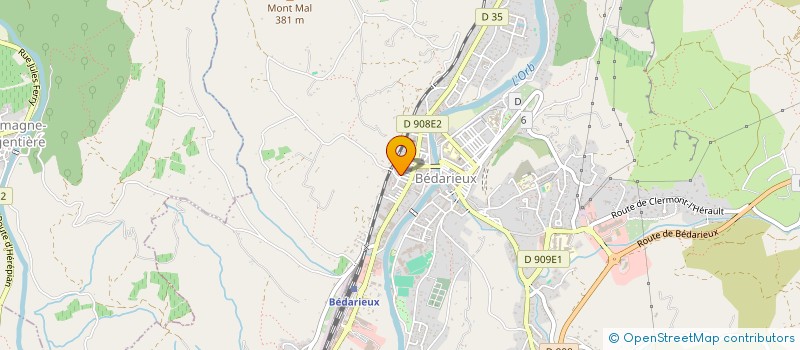 localisation de l'entreprise MONSIEUR JEAN-CLAUDE D'HONT  BEDARIEUX