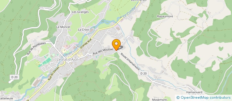 localisation de l'entreprise MONSIEUR JEAN-CLAUDE DAVAL  LE VAL-D'AJOL