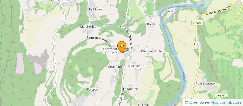 localisation de l'entreprise MONSIEUR JEAN-CLAUDE DEJEAN à PARVES ET NATTAGES
