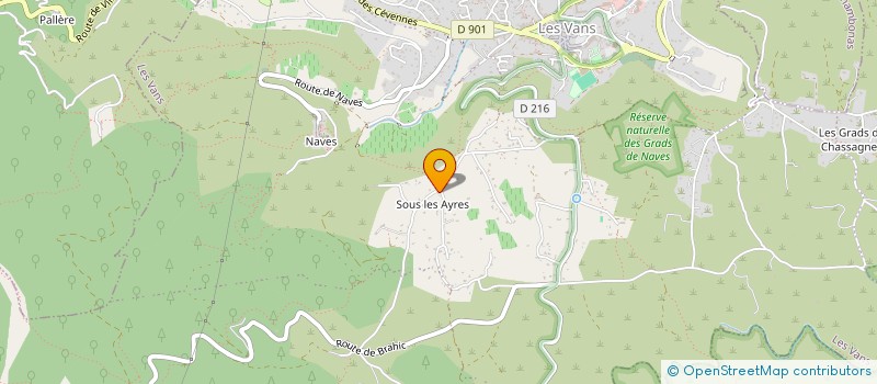 localisation de l'entreprise MONSIEUR JEAN CLAUDE DUMAS  LES VANS