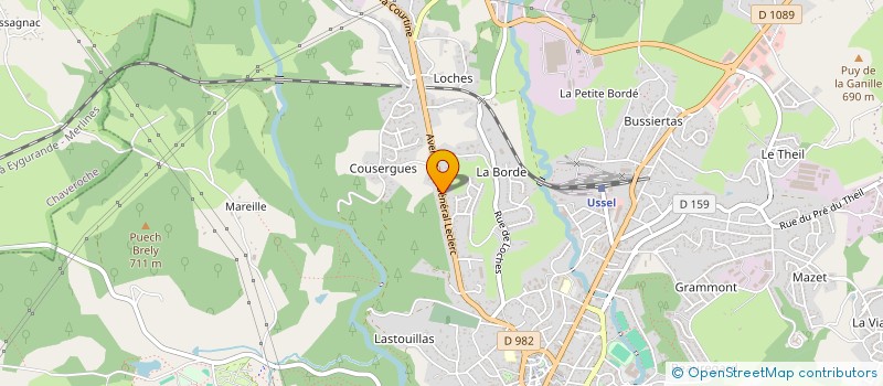 localisation de l'entreprise MONSIEUR JEAN-CLAUDE EGLIZAUD à USSEL