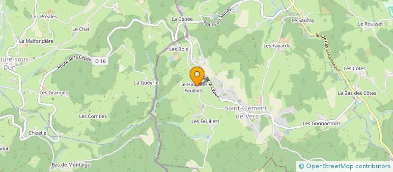 localisation de l'entreprise MONSIEUR JEAN CLAUDE FAYARD  SAINT-CLEMENT-DE-VERS