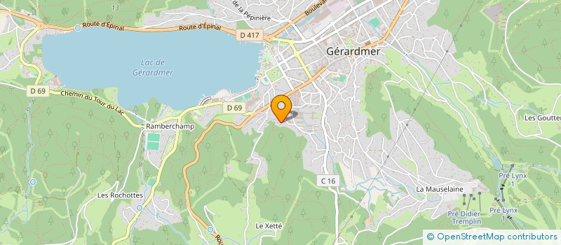 localisation de l'entreprise MONSIEUR JEAN-CLAUDE GILLARD  GERARDMER