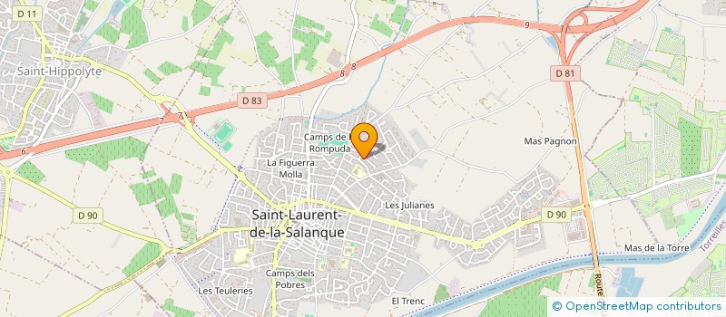 localisation de l'entreprise MONSIEUR JEAN-CLAUDE GUERIN  SAINT-LAURENT-DE-LA-SALANQUE