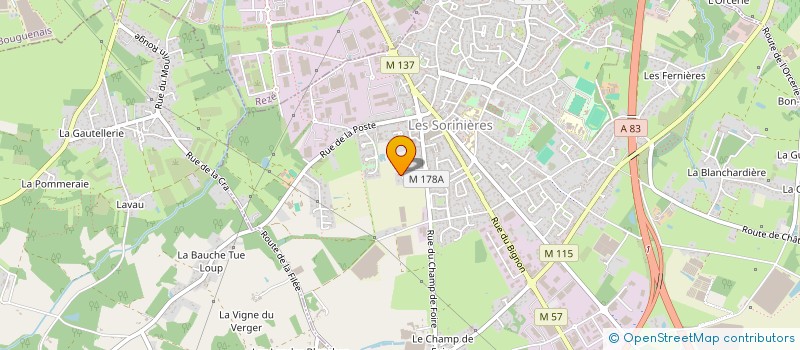 localisation de l'entreprise MONSIEUR JEAN-CLAUDE GUITTET  LES SORINIERES