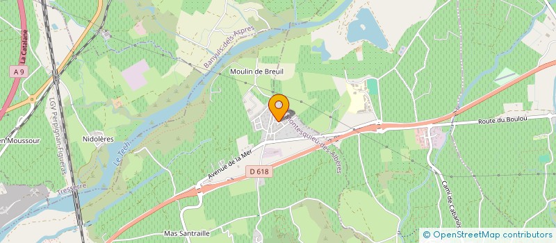 localisation de l'entreprise MONSIEUR JEAN CLAUDE HAUTIER  MONTESQUIEU-DES-ALBERES