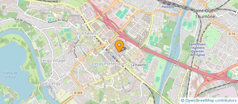 localisation de l'entreprise MONSIEUR JEAN CLAUDE HUCHARD  CERGY