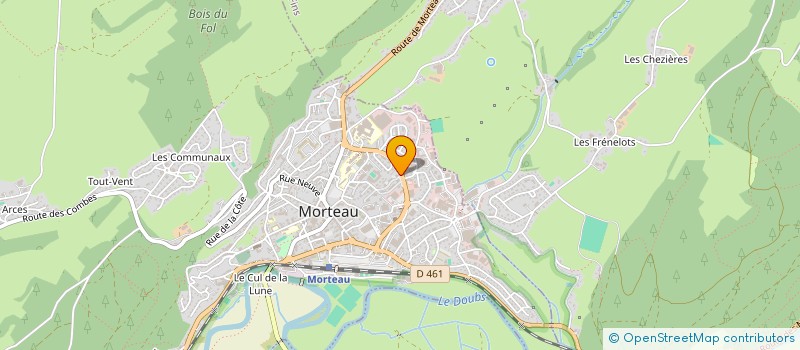 localisation de l'entreprise MONSIEUR JEAN CLAUDE HUOT MARCHAND  MORTEAU