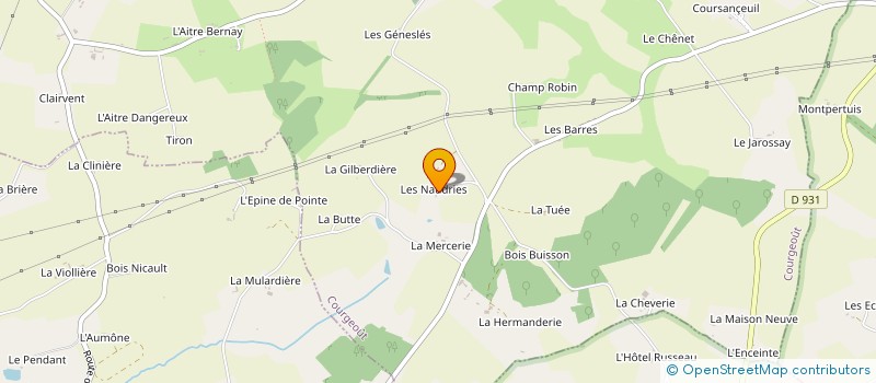 localisation de l'entreprise MONSIEUR JEAN-CLAUDE LAINE  COURGEOUT