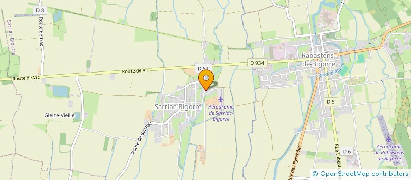 localisation de l'entreprise MONSIEUR JEAN-CLAUDE LAPORTE  SARRIAC-BIGORRE