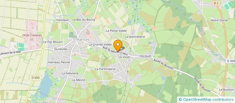 localisation de l'entreprise MONSIEUR JEAN-CLAUDE LAROZE à CREANCES