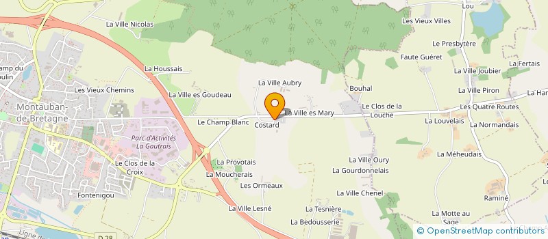 localisation de l'entreprise MONSIEUR JEAN-CLAUDE LE MAITRE  MONTAUBAN-DE-BRETAGNE