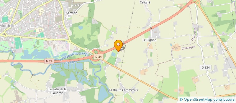 localisation de l'entreprise MONSIEUR JEAN-CLAUDE LEBRETON  MORDELLES