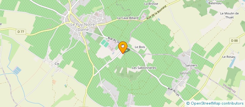 localisation de l'entreprise MONSIEUR JEAN-CLAUDE LECLERC  LE PUY-NOTRE-DAME