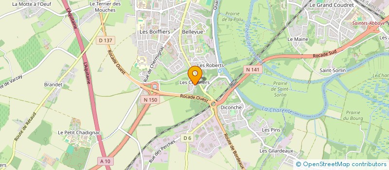 localisation de l'entreprise MONSIEUR JEAN-CLAUDE LEFEBVRE  SAINTES