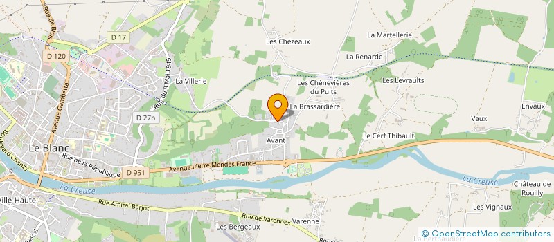 localisation de l'entreprise MONSIEUR JEAN-CLAUDE LEMAIRE  LE BLANC