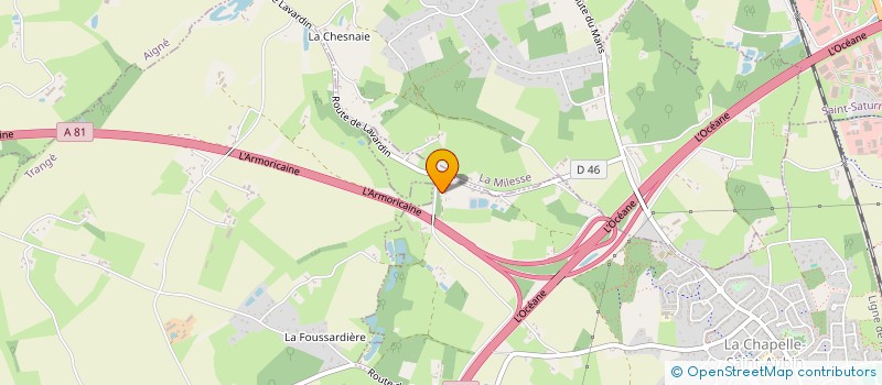 localisation de l'entreprise MONSIEUR JEAN-CLAUDE LETANT  LA CHAPELLE SAINT AUBIN