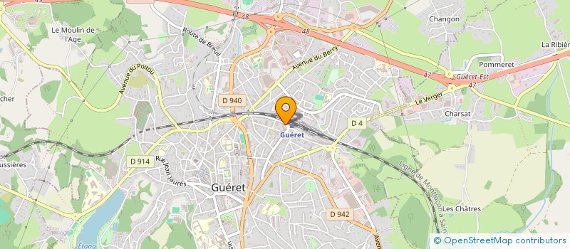 localisation de l'entreprise MONSIEUR JEAN-CLAUDE MANSAT à GUERET