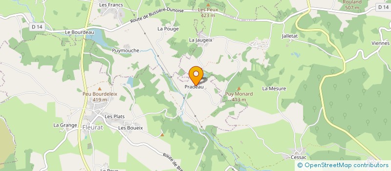 localisation de l'entreprise MONSIEUR JEAN-CLAUDE MAROT à FLEURAT