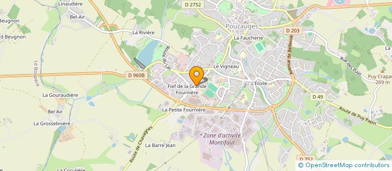 localisation de l'entreprise MONSIEUR JEAN-CLAUDE MERIGEAULT  POUZAUGES