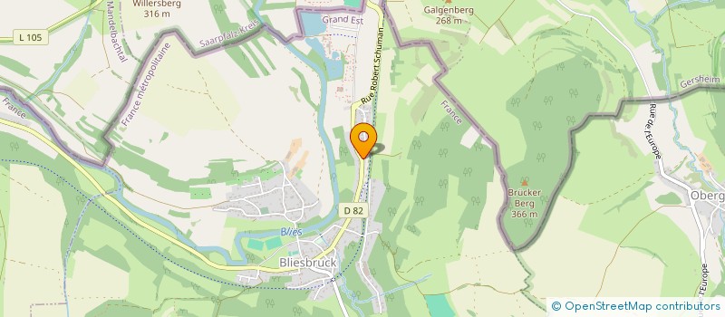 localisation de l'entreprise MONSIEUR JEAN-CLAUDE MICHEL  BLIES-GUERSVILLER