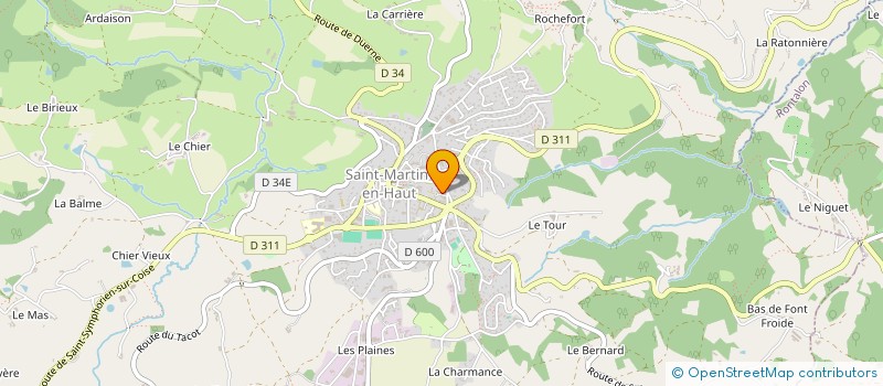 localisation de l'entreprise MONSIEUR JEAN-CLAUDE MOLIN  SAINT-MARTIN-EN-HAUT