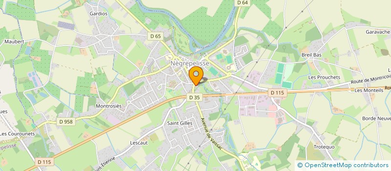 localisation de l'entreprise MONSIEUR JEAN-CLAUDE MONBRUN  NEGREPELISSE