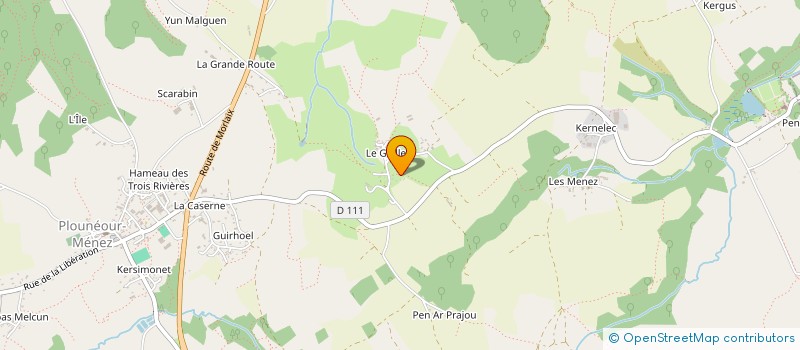 localisation de l'entreprise MONSIEUR JEAN-CLAUDE PAPE  PLOUNEOUR-MENEZ