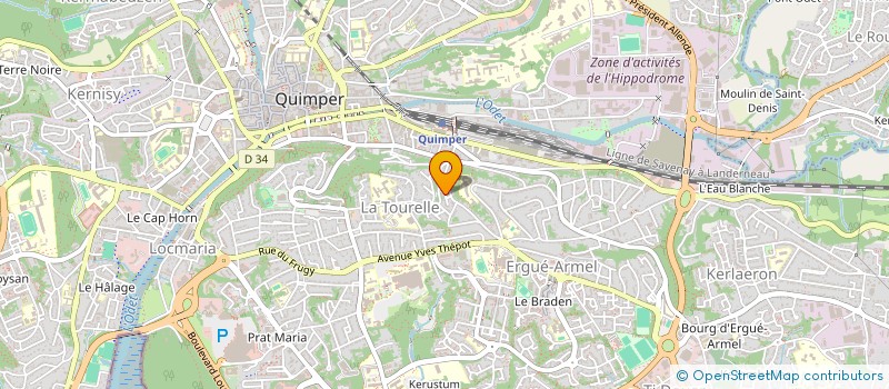 localisation de l'entreprise MONSIEUR JEAN-CLAUDE PERINAUD à QUIMPER