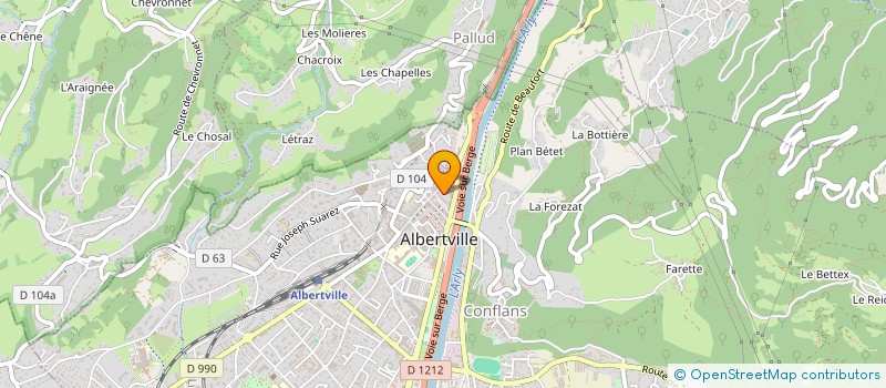 localisation de l'entreprise MONSIEUR JEAN-CLAUDE PLAN  ALBERTVILLE