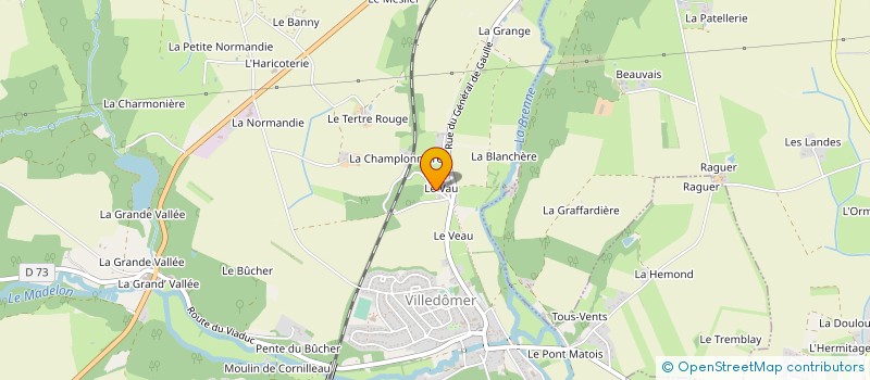 localisation de l'entreprise MONSIEUR JEAN-CLAUDE POIRIER  VILLEDOMER