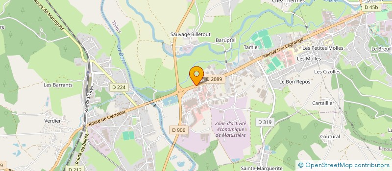 localisation de l'entreprise MONSIEUR JEAN-CLAUDE PRADEL  THIERS