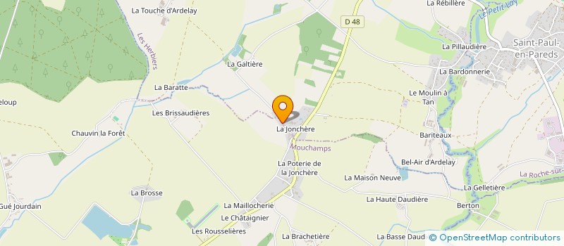 localisation de l'entreprise MONSIEUR JEAN-CLAUDE PUAUD  LES HERBIERS