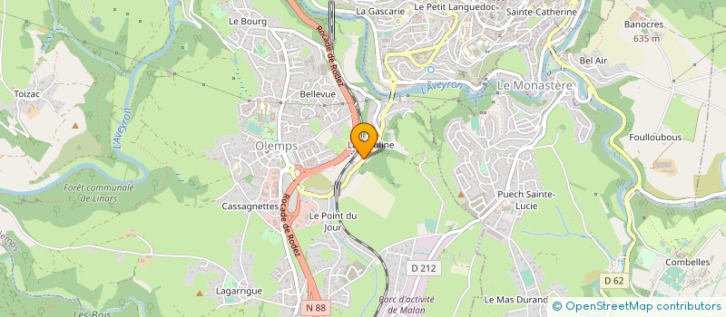 localisation de l'entreprise MONSIEUR JEAN-CLAUDE PUEL  OLEMPS