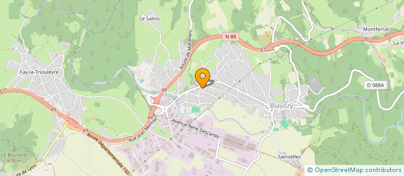 localisation de l'entreprise MONSIEUR JEAN-CLAUDE REYNAUD  BLAVOZY