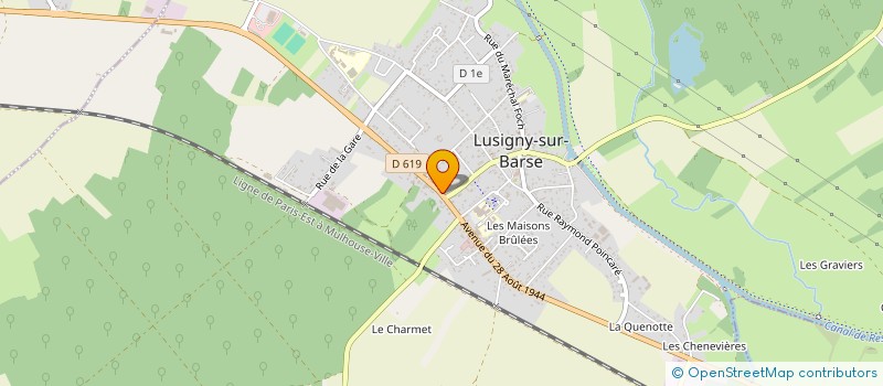 localisation de l'entreprise MONSIEUR JEAN CLAUDE SEBILLE  LUSIGNY-SUR-BARSE