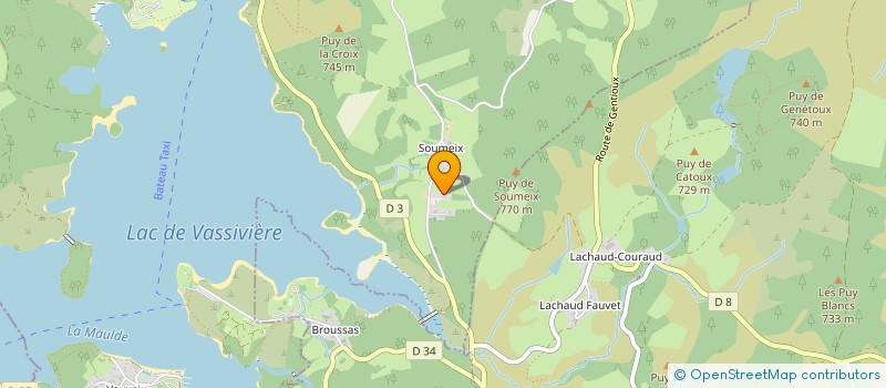 localisation de l'entreprise MONSIEUR JEAN CLAUDE SIMONDON  ROYERE-DE-VASSIVIERE